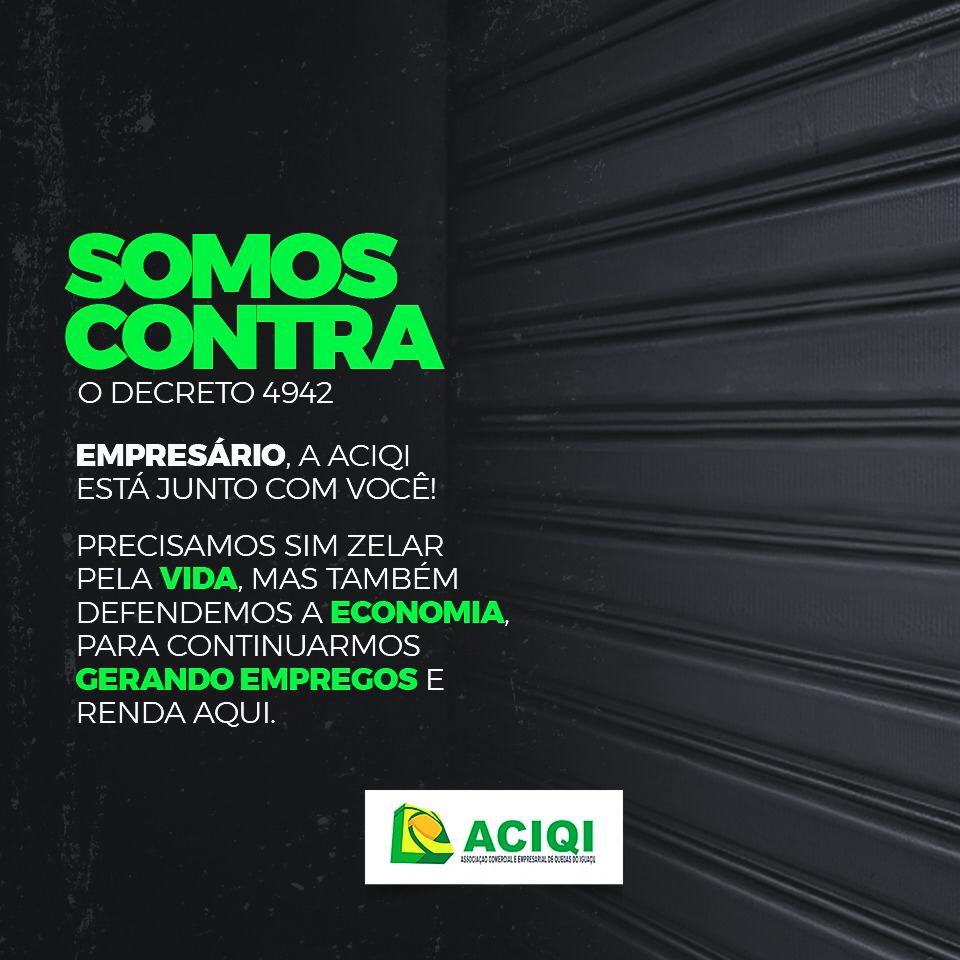 Nota Aciqi 8 De 7 Contra O Fechamento Do Comércio - Jornal Expoente Do Iguaçu