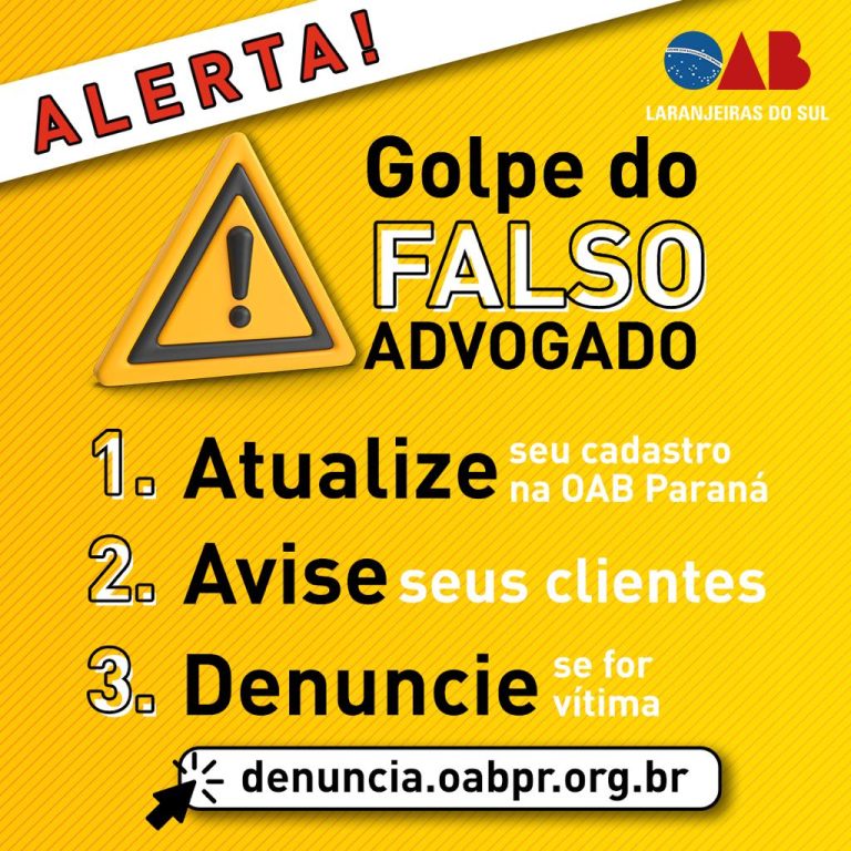 OAB Paraná realiza campanha contra o golpe do Falso Advogado