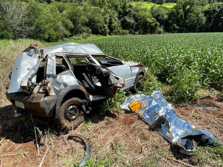 Casal morre em acidente na PR 484 entre Três Barras do Paraná e Boa Vista da Aparecida