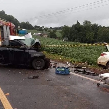 Dois mortos em grave acidente entre os municípios de São Jorge do Oeste e Dois Vizinhos