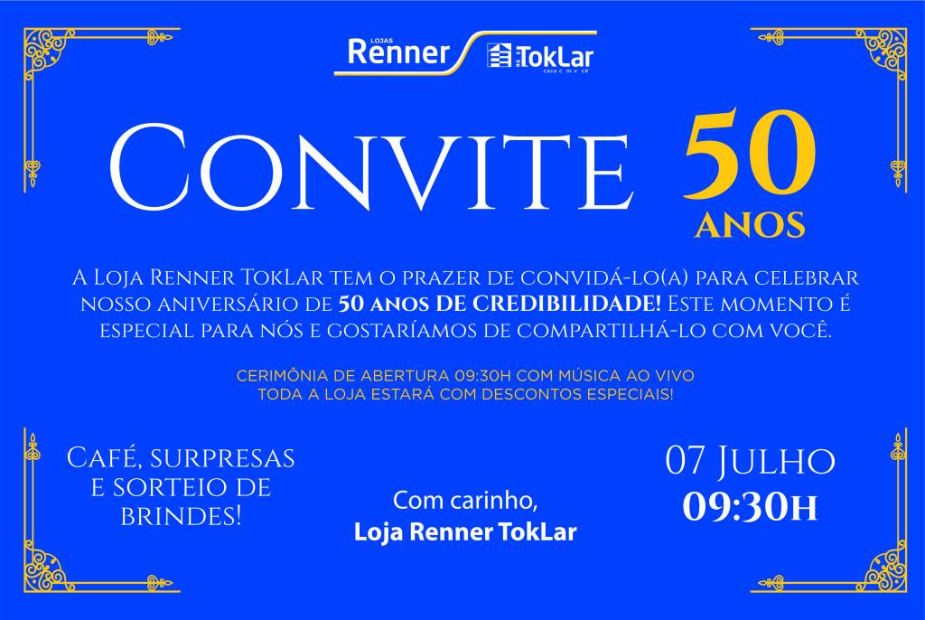 Loja Renner 50 Anos - Jornal Expoente Do Iguaçu