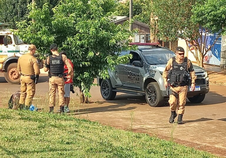 Rotam prende suspeito de tráfico na Vila Dias em Quedas do Iguaçu