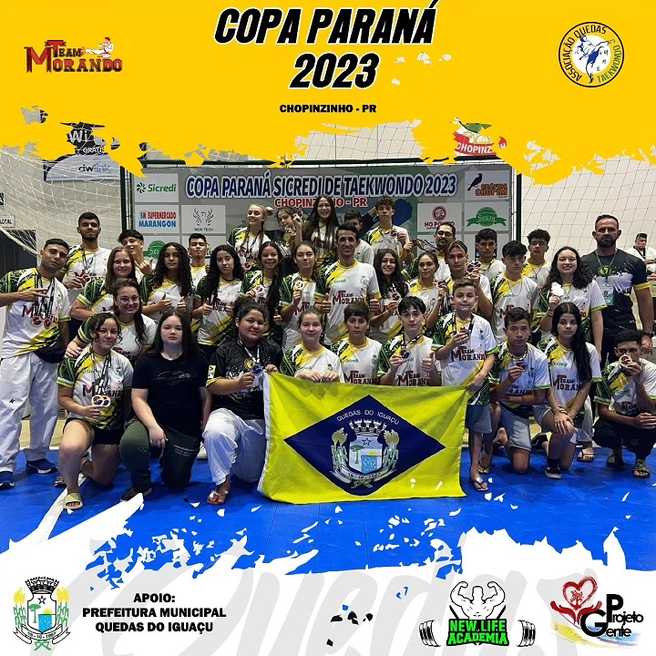 A associação Quedas Taekwondo participou da Copa Paraná em Chopinzinho conquistando 25 medalhas