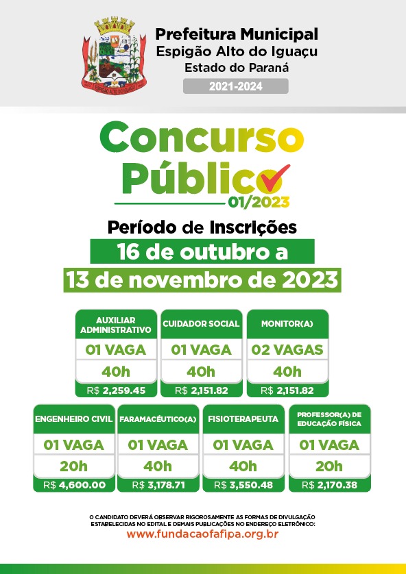 Concurso Publico Espigao Alto Do Iguacu - Jornal Expoente Do Iguaçu